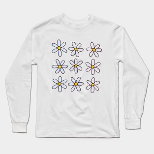 Covered in Daisies White Long Sleeve T-Shirt